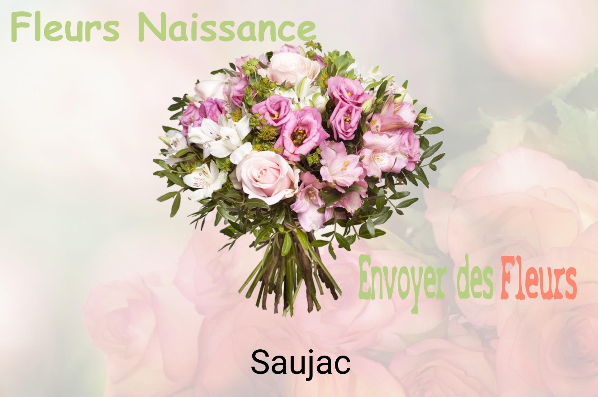 Bouquet de fleurs de naissance livré à Saujac